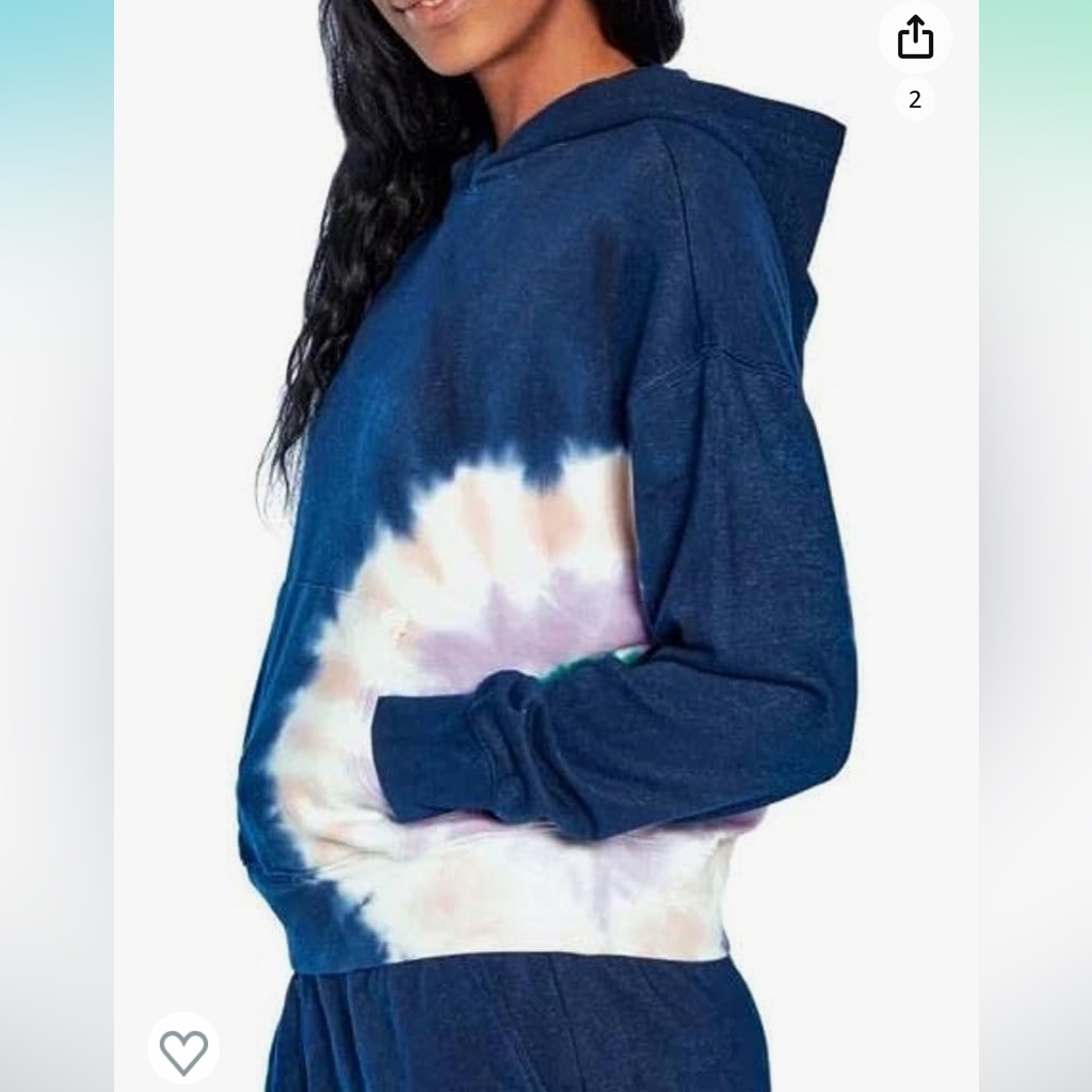 Nwt Wildfox Tie-Dye French Terry Hoodie L